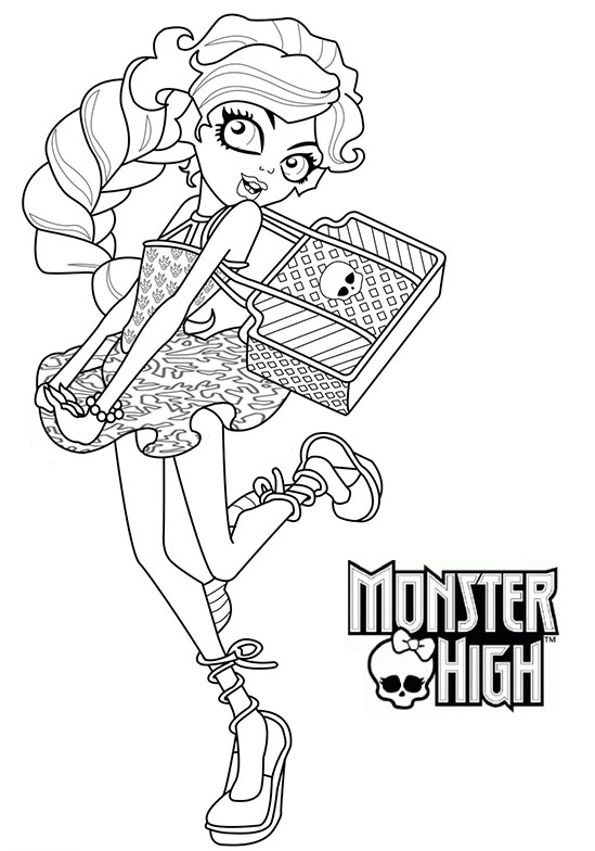 coloriage monster high lagoona blue en tenue d ete